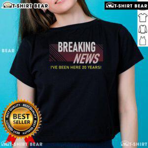 Official 20-Year Work Anniversary Ladies Tee celebrating employee appreciation with vibrant design and comfortable fit.