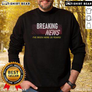 Cozy Official 20-Year Work Anniversary sweatshirt celebrating 20th employee appreciation with a stylish design.