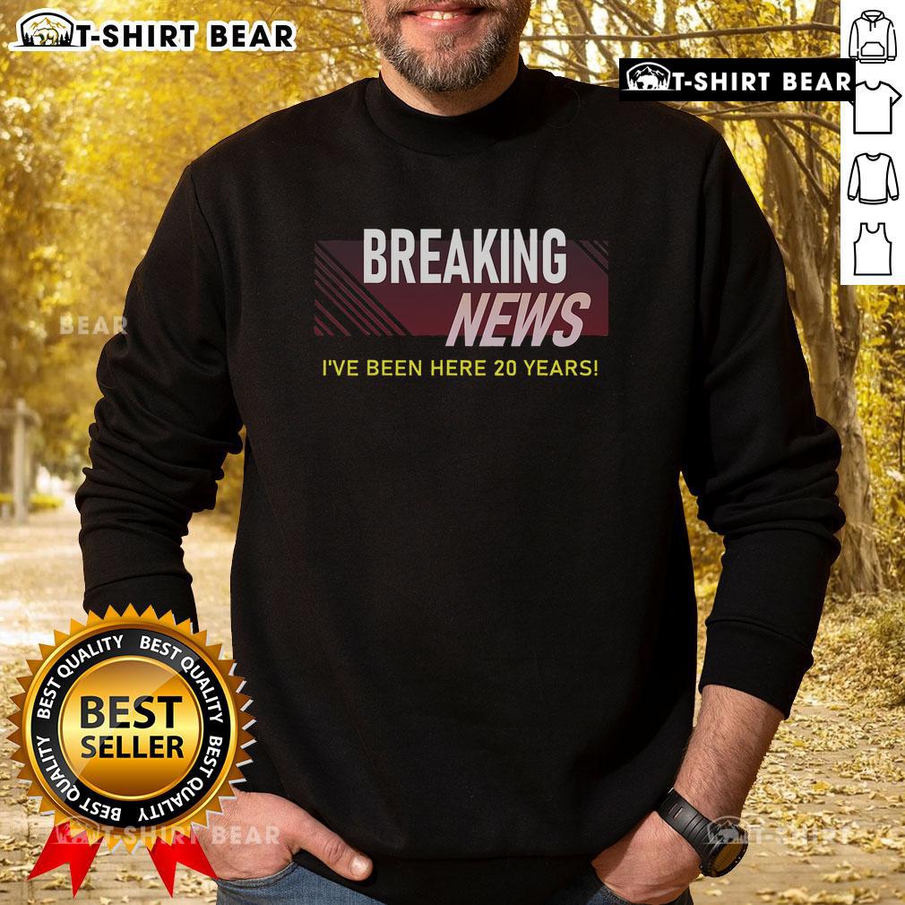 Cozy Official 20-Year Work Anniversary sweatshirt celebrating 20th employee appreciation with a stylish design.