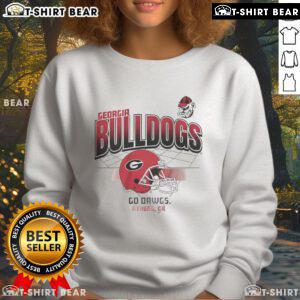 Official Georgia Bulldogs Football Go Dawgs helmet grid sweatshirt in Athens, GA, perfect for fans and game day attire.