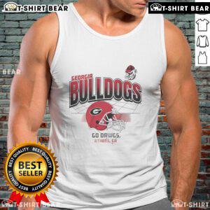 Official Georgia Bulldogs football tank top featuring a helmet graphic, perfect for Go Dawgs fans in Athens, GA.