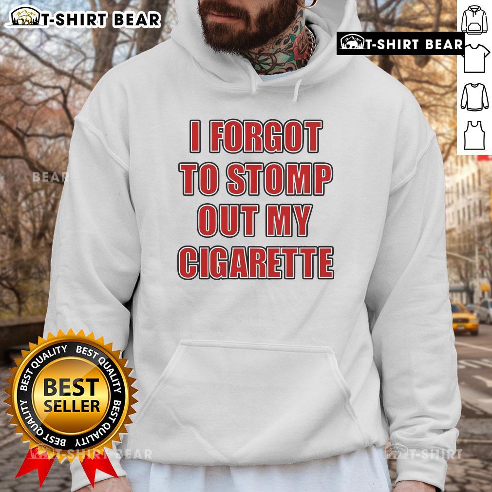 Official Grimykids 'I Forgot To Stomp Out My Cigarette' Hoodie featuring bold graphic design and streetwear style.
