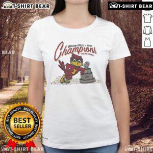 Alt Text: 2024 Iowa State Cyclones Football Pop Tarts Bowl Champions ladies tee featuring team logo and vibrant colors.
