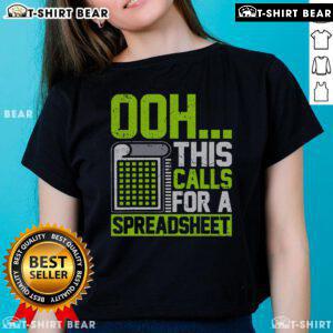 Official Ooh This Calls For A Spreadsheet Ladies Tee in stylish design, perfect for fun office wear or casual outings.