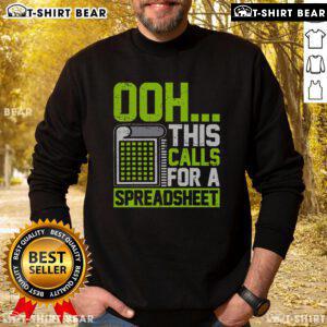 Cozy Official Ooh This Calls For A Spreadsheet Sweatshirt in navy, perfect for spreadsheet lovers and casual wear.