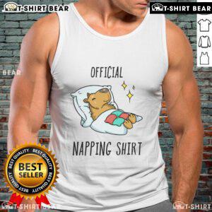 Official Sleeping Capybara Napping Shirt Tank Top featuring a cute capybara graphic, perfect for animal lovers.