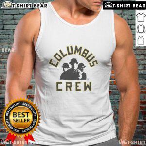 Columbus Crew Hardest Working Team tank top featuring bold graphics and vibrant colors, perfect for soccer fans.