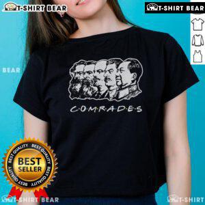 Top Communist comrades and party leaders in a vibrant design for ladies' tee, celebrating friendship and unity in communism.