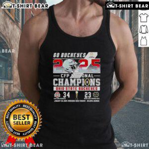 Ohio State Buckeyes vs Notre Dame Fighting Irish 2025 CFP National Champions tank top showcasing team pride and style.