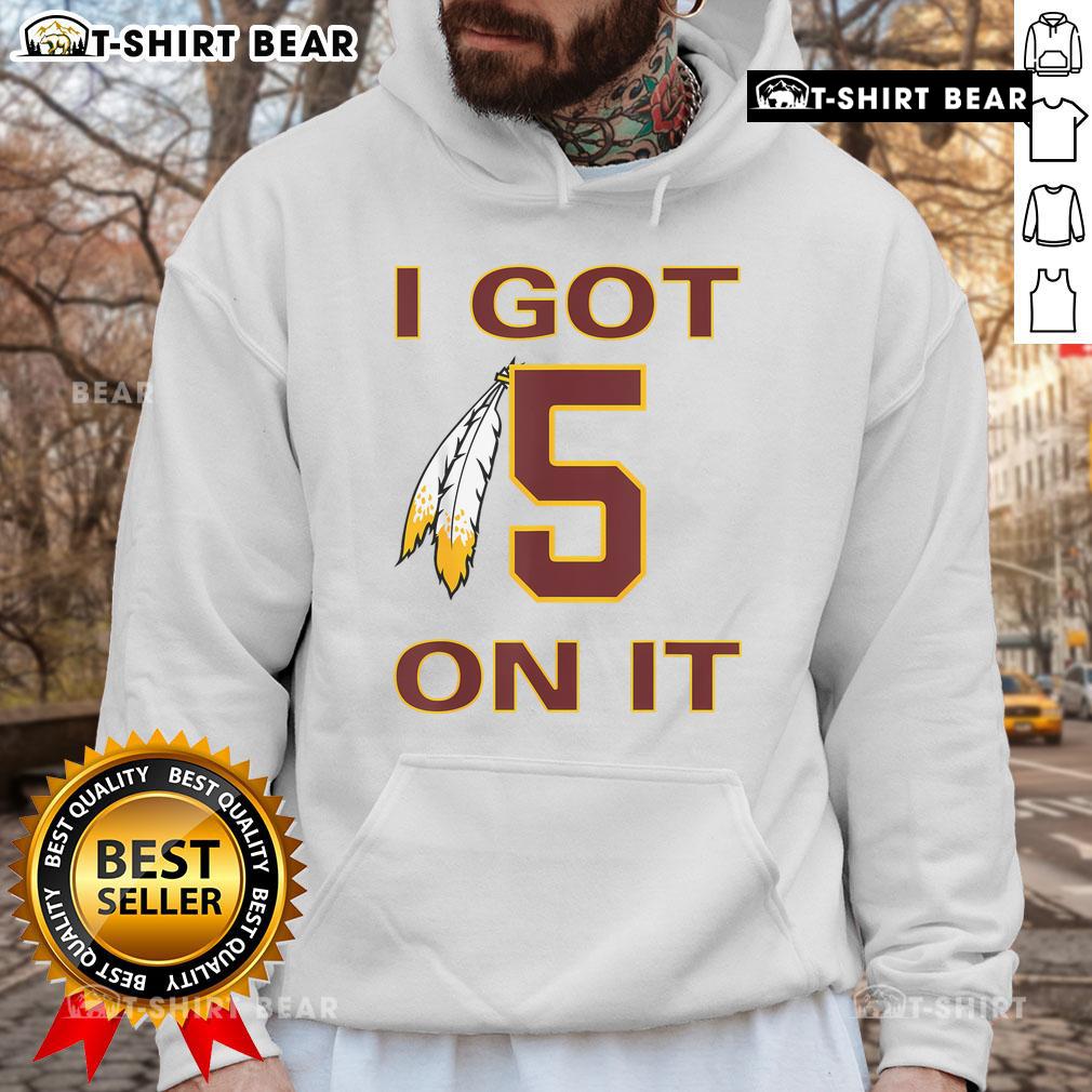 Top I Got 5 On It Native American Hoodie featuring a vibrant design and cultural motifs, perfect for casual wear.