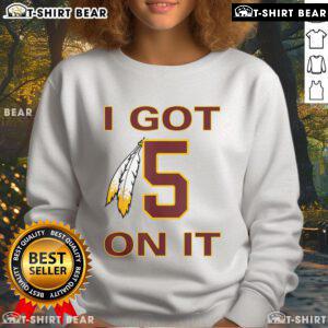 Native American sweatshirt featuring 'I Got 5 On It' design, showcasing cultural pride and stylish comfort.