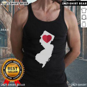 Top I Love New Jersey NJ cute state pride heart tank top, perfect for showcasing your love for the Garden State.