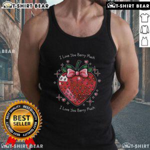 Top I Love You Berry Much Valentine's Day Strawberry Disco Heart Love Tank Top in vibrant colors, perfect for celebrations.