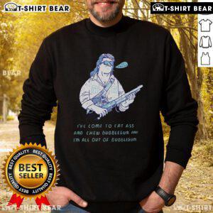 Stylish Top I'm All Out of Bubble Gum sweatshirt featuring bold graphic design, perfect for casual wear.