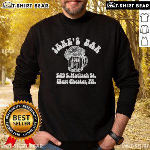Top Joe Rogan Jakes Bar sweatshirt featuring vibrant design, located at 549 S Matlack St, West Chester, PA 2025.