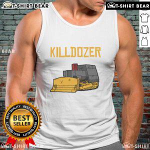 Top Killdozer modified tank bulldozer tank top featuring rugged design and powerful imagery for enthusiasts.