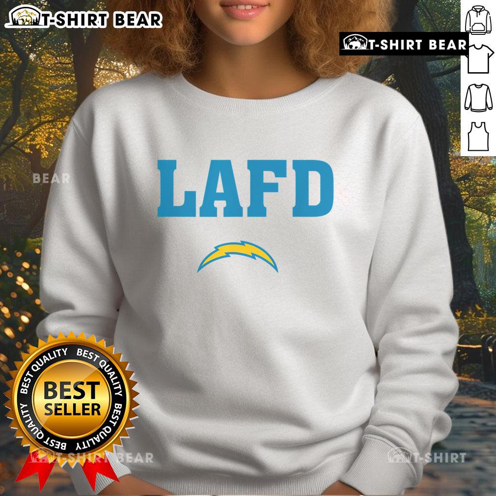 Top LA Strong LAFD sweatshirt featuring bold design and vibrant colors, perfect for firefighters and supporters in Los Angeles.