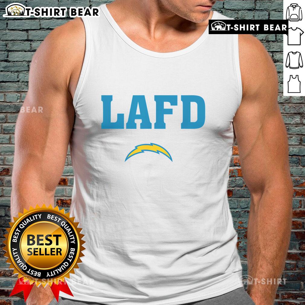 Top LA Strong LAFD tank top featuring bold graphics and a comfortable fit, perfect for supporters of the Los Angeles Fire Department.