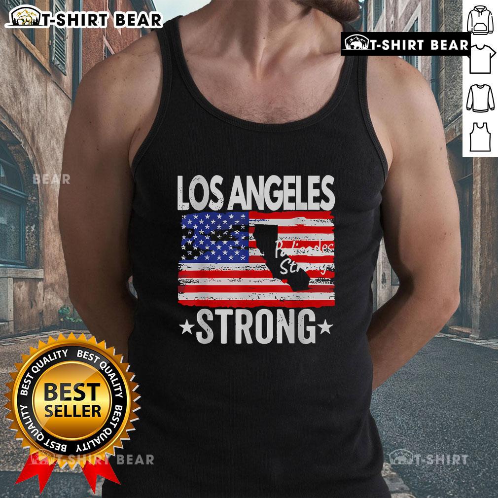Top Los Angeles Strong Palisades Strong Flag Tank Top in vibrant colors, perfect for fitness enthusiasts and casual wear.