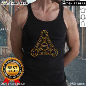 Top Medieval Heraldic Arms Shield of the Trinity tank top featuring vibrant colors and intricate designs.