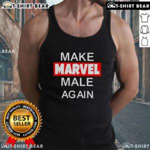 Top Nerdrotic Make Marvel Male Again Tank Top featuring bold graphics and a stylish design for comic book fans.