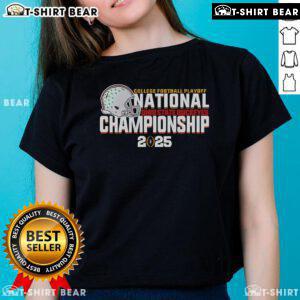 Top Ohio State Buckeyes CFP National Championship 2025 ladies tee with vibrant team colors and logo design.