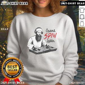 Top Osama Spin Laden Sweatshirt featuring a bold graphic design, perfect for casual streetwear and pop culture fans.