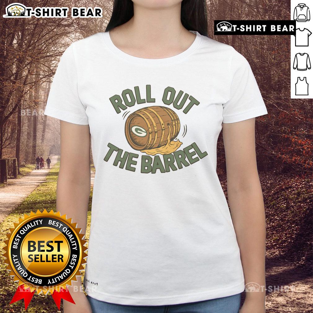 Top Packers Roll Out the Barrel Ladies Tee featuring vibrant graphics and a comfortable fit for fans.