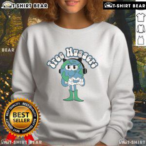 Cozy Pasadena Humane Tree Huggers sweatshirt displayed on a hanger, showcasing eco-friendly fashion for animal lovers.