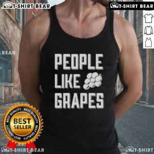 Model wearing a 'Top People Like Grapes' tank top, showcasing a stylish and fun design perfect for summer outfits.