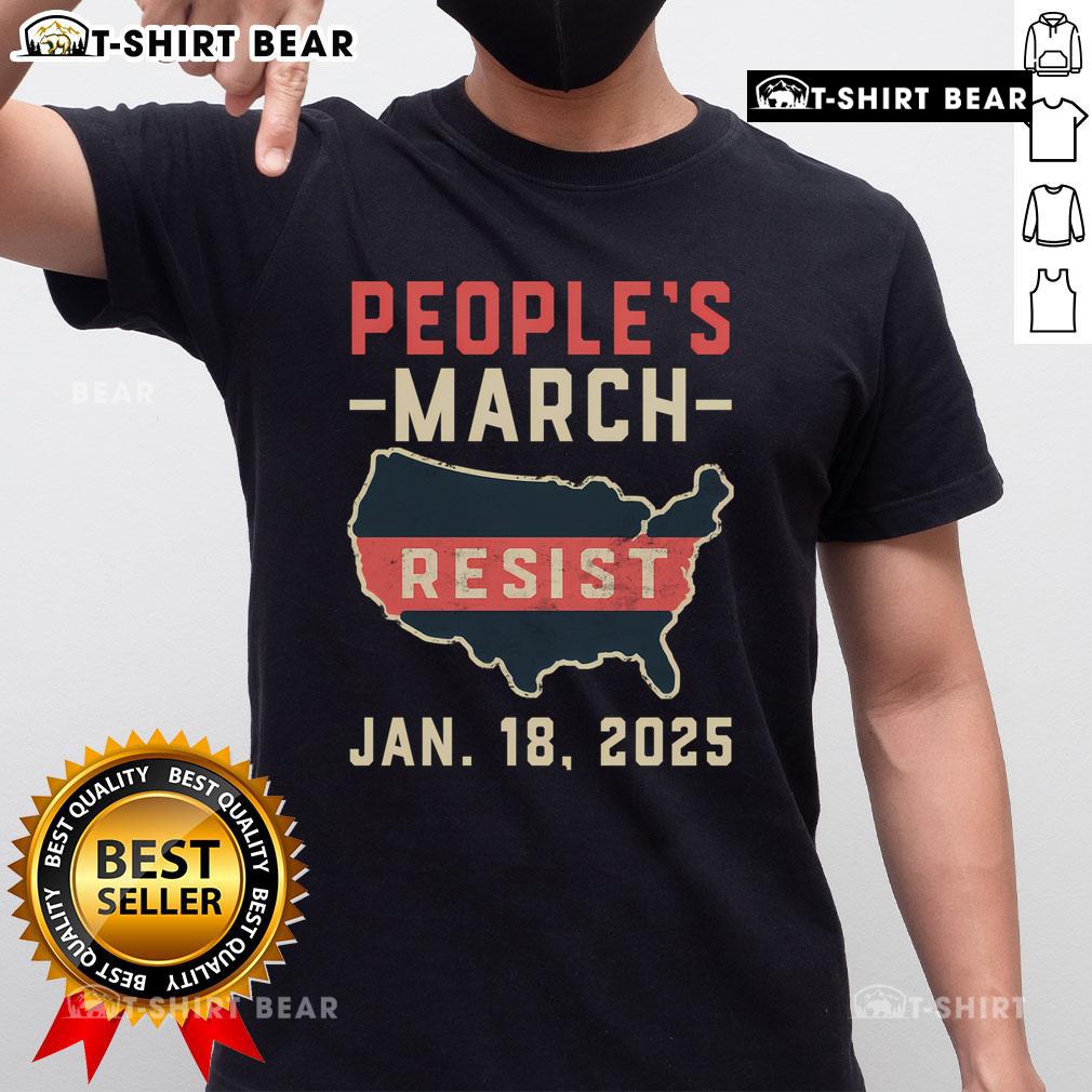 Top People's March Resist Washington DC January 18 T-Shirt featuring vibrant graphics and empowering message for activism.
