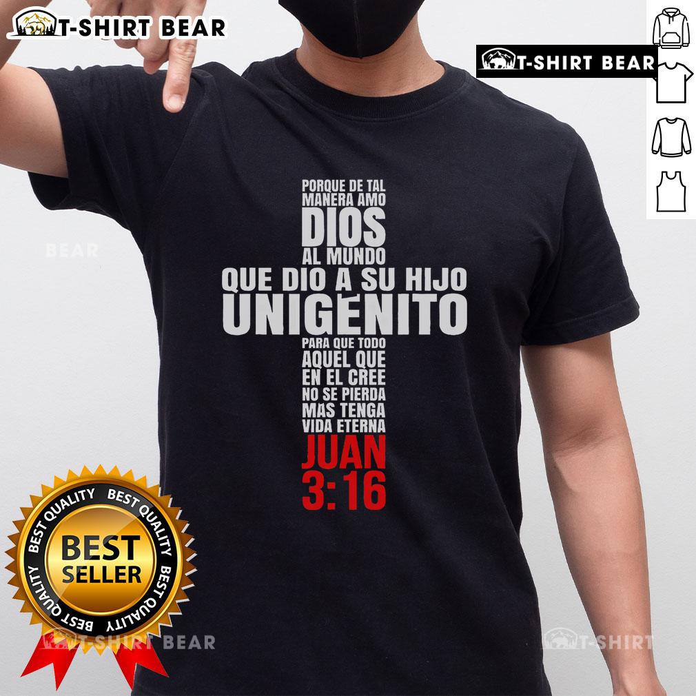 Top Porque De Tal Manera Amo Dios T-Shirt featuring Christian Bible messages in vibrant design for believers.