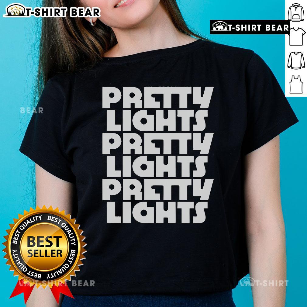 Stylish ladies tee featuring a top pretty lights outline design, perfect for casual wear and festive occasions.