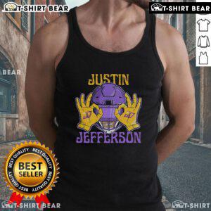 Retro 90s tank top featuring Justin Jefferson design, perfect for vintage sportswear enthusiasts and football fans.