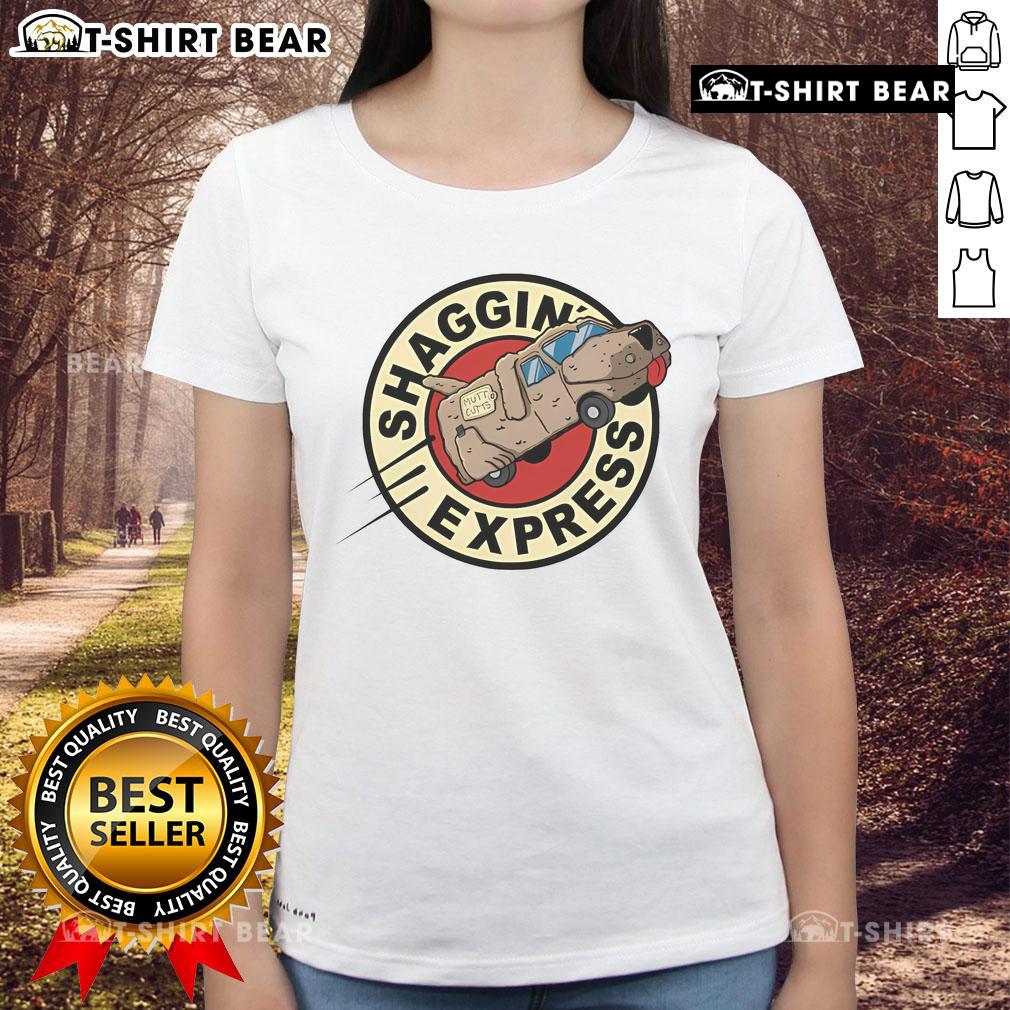 Top Shaggin Express Ladies Tee featuring a stylish design perfect for casual wear and expressing fun personality.
