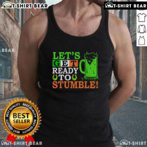 Fun St. Patrick's Day tank top with 'Let's Get Ready to Stumble' design, perfect for beer lovers celebrating the holiday.