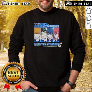 Top Teams Blue Lock Getting Stronger sweatshirt featuring bold design and vibrant colors, perfect for anime fans.