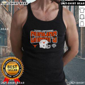 Alt Text: Texas Longhorns 2025 Cotton Bowl Game Champs helmet graphic on a stylish tank top, perfect for fans.
