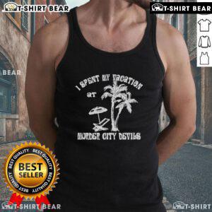 Top The Murder City Devils I Spent My Vacation tank top featuring bold graphics and vibrant colors for music fans.