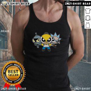 Top The Powerpuff Drinkers Tank Top featuring vibrant graphics of the Powerpuff Girls on a stylish sleeveless design.