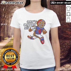 Top Vintage 'Can't Catch Me' Buffalo Bills 4 James Cook Ladies Tee featuring a stylish design for female fans.