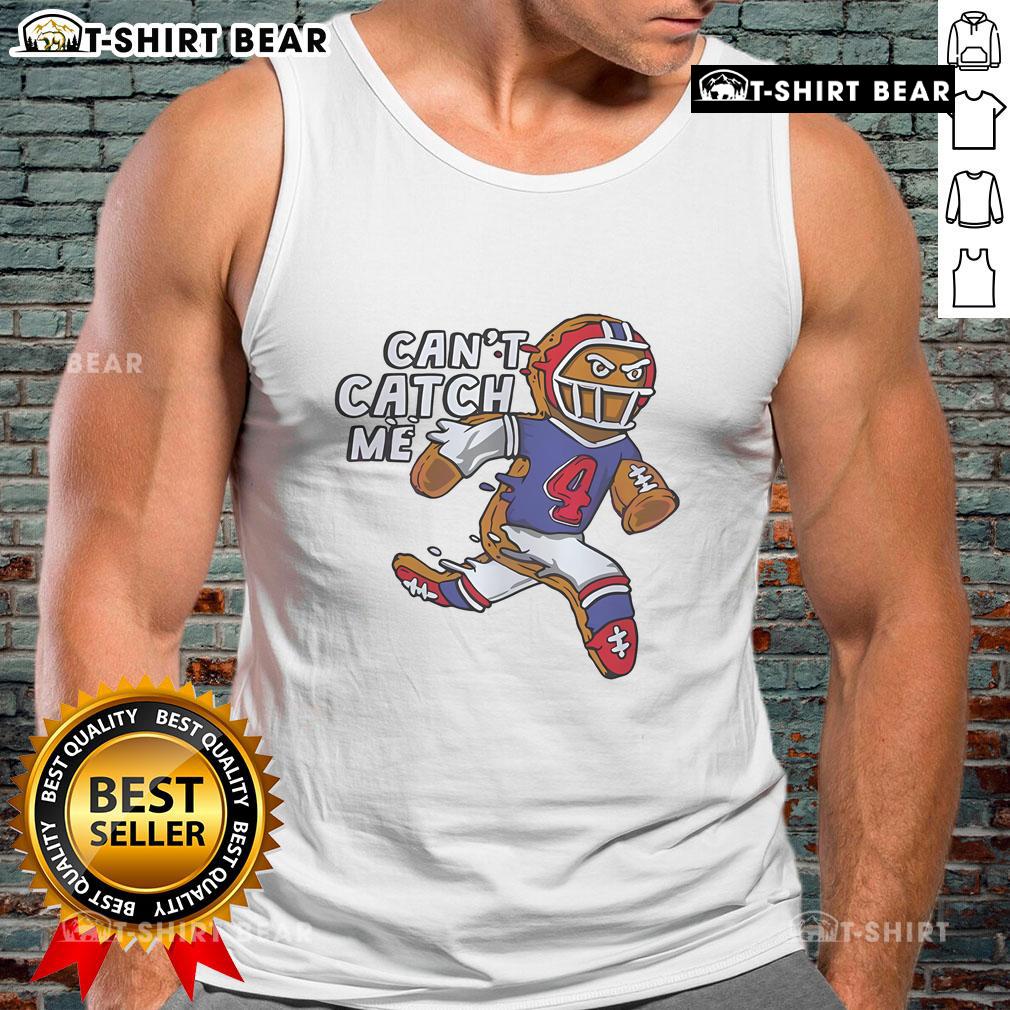 Top vintage 'Can't Catch Me' Buffalo Bills tank top for James Cook, showcasing team spirit and retro style.