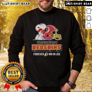 Alt Text: Top Washington Redskins Forever Win or Lose Sweatshirt in team colors, perfect for fans and game day wear.