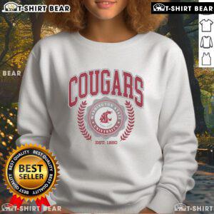 Cozy Top Washington State Cougars team crest sweatshirt featuring vibrant colors and logo, perfect for fans and alumni.