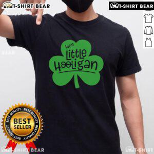 Top Wee Little Hooligan St. Patrick's Day T-Shirt featuring playful green design and festive graphics for holiday celebrations.