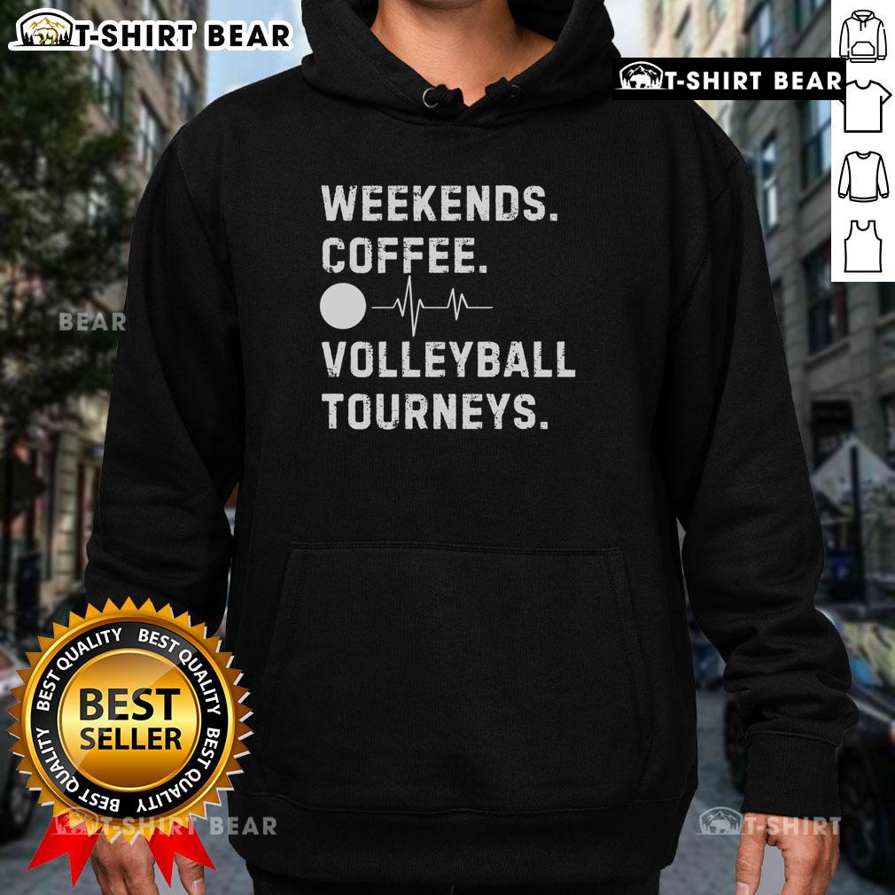Cozy Top Weekend Coffee and Volleyball Hoodie in a stylish design, perfect for casual outings and sports enthusiasts.