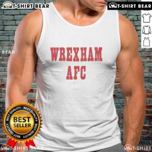 Stylish Top Wrexham AFC tank top featuring the club's logo, perfect for fans and summer sports activities.