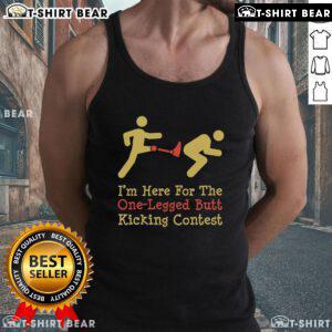 Alt Text: Funny tank top for the one-legged butt kicking contest featuring a humorous design and vibrant colors.