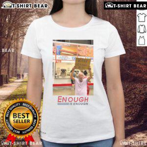 Good Enough Is Enough Keep Hot Dogs $1.50 Costco Ladies Tee featuring a fun graphic design on a comfortable shirt.