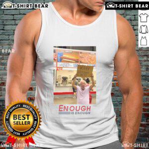 Good Enough Is Enough Keep Hot Dogs $1.50 Costco tank top featuring a playful food-themed design.